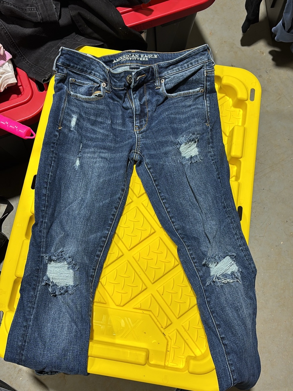 American Eagle Outfitters Women's Ripped Skinny Blue Jeans